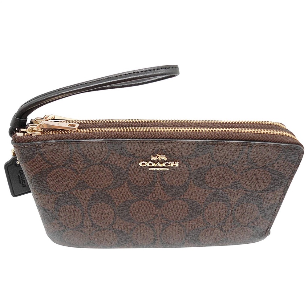 Coach Double Zip Wristlet. NWT.